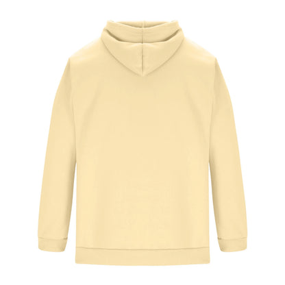 Mens Cotton Hoodies Plain Casual Hooded Collar Drawstring Hoodies Pullover Sweatshirts Solid Color Long Sleeve Spring Shirts 2025 Beige,Xl