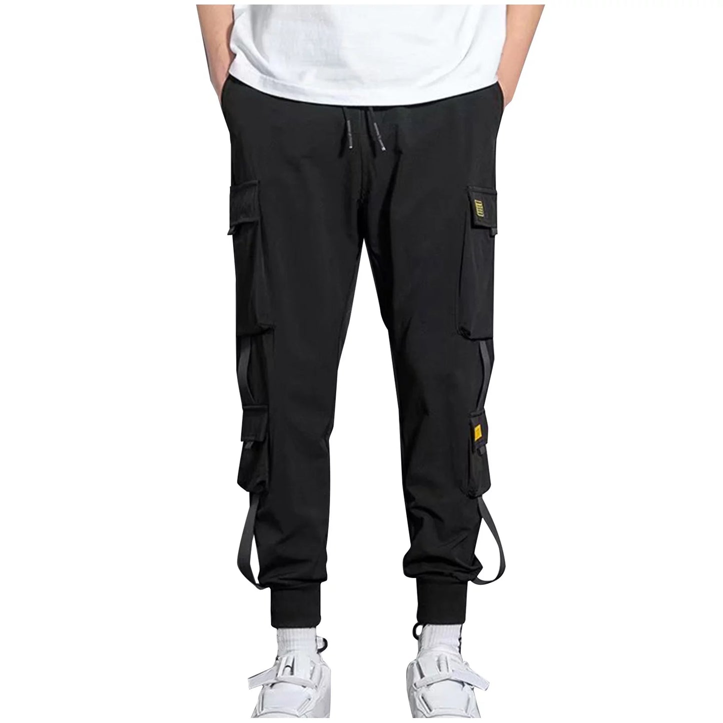 New Hip Hop Joggers Cargo Pants Men Harem Pants Multi-Pocket Ribbons Man Sweatpants Streetwear Casual Mens Pants plus Size 5Xl on Clearance