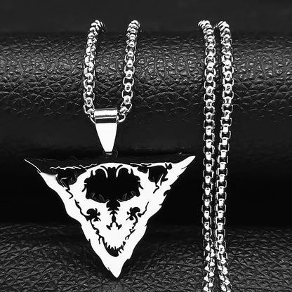 Large Talisman Baphomet Stainless Steel Necklace Goth Pagan Pentagram for Men Satan Gothic Goat Jewerly Satan Amulet Lucifer