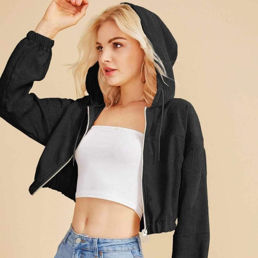 Crop Hoodie for Women COOKI Women Pullover Cropped Hoodies Long Sleeves Sweatshirts Casual Crop Tops for Spring Autumn Winter