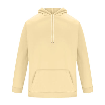 Mens Cotton Hoodies Plain Casual Hooded Collar Drawstring Hoodies Pullover Sweatshirts Solid Color Long Sleeve Spring Shirts 2025 Beige,Xl