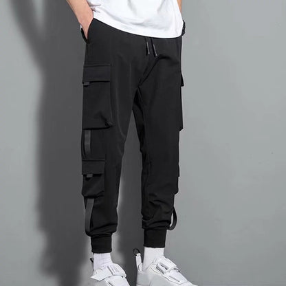 New Hip Hop Joggers Cargo Pants Men Harem Pants Multi-Pocket Ribbons Man Sweatpants Streetwear Casual Mens Pants plus Size 5Xl on Clearance