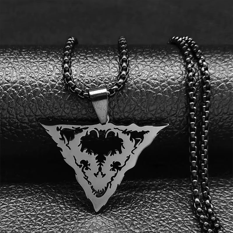 Large Talisman Baphomet Stainless Steel Necklace Goth Pagan Pentagram for Men Satan Gothic Goat Jewerly Satan Amulet Lucifer